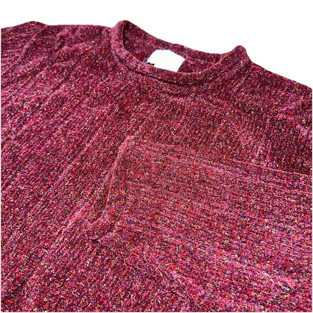 Vintage 90's Studio Works Rolled Neck Sweater Cranberry Speckled Women's L
